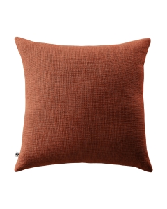 Coussin Déhoussable 60 x 60 cm - 100% coton Sixtine Terracotta