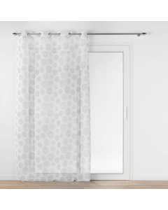 Panneau a oeillets 137 x 240 cm voile sable imprime lunile Gris
