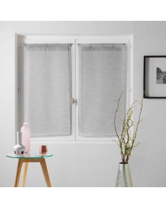 Paire droite anneaux 2 x 60 x 160 cm voile tisse milza Gris