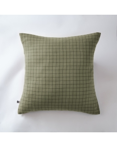Taie d'oreiller gaze de coton tissée 60 x 60 cm gaïa mix Romarin