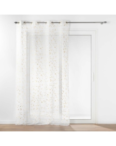 Panneau a oeillets 140 x 280 cm voile sable imprime metallise flessia Or