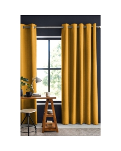 Lot de 2 Rideaux 100% occultant luxe 140 x 260 cm Obscure Moutarde