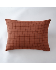 Taie d'oreiller gaze de coton tissée 50 x 70 cm gaïa mix Terracotta