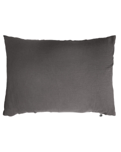 Taie d'oreiller en double gaze de coton – 50 x 70 cm – Granit