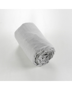 Drap housse flanelle chaude 90x 190 cm Bonnet 30 cm Candice Gris