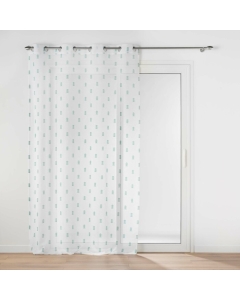 Panneau a oeillets 140 x 240 cm voile sable imprime geokid Sauge
