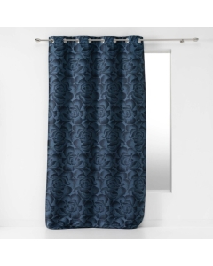 Rideau a oeillets 140 x 280 cm jacquard rosalina Navy