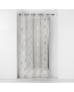 Panneau a oeillets 140 x 280 cm voile sable imprime metallise sunny gold Sans