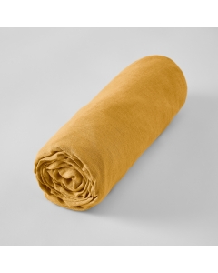Drap housse 180 x 200 cm – Lin lavé Soline Miel - Bonnet 30 cm