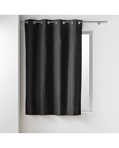 Rideau a oeillets 135 x 180 cm isolant thermique microfibre Micropolar Noir