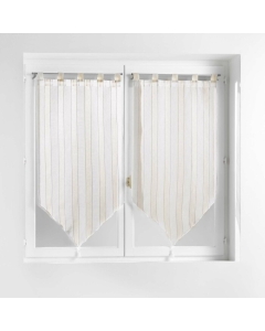 Paire pompon passants 2 x 60 x 120 cm tisse naturel charlize Sans