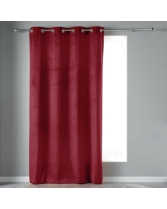 Rideau tamisant a oeillets 140 x 240 cm velours Velvetine Bordeaux