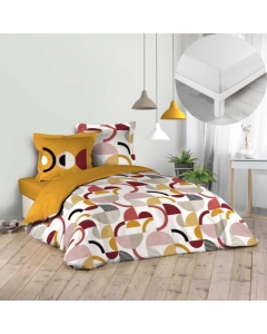 Pack parure de couette 240 x 220 cm Neoline + drap housse 140 x 190 x 30 Blanc