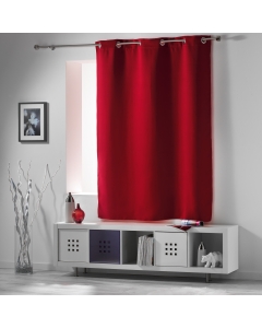 Rideau 100% occultant petite hauteur 140 x 180 cm occult Carmin