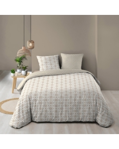 Housse de couette 260 x 240 cm coton 42 fils + 2 taies Brianna