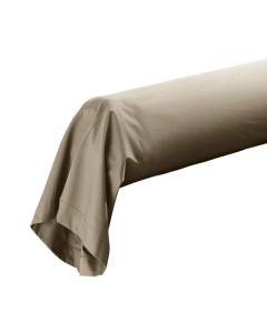 Taie de traversin 85 x 185 cm percale uni 78 fils percaline  +p. bourdon Sable