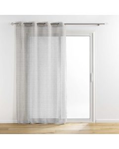 Voilage a oeillets 140 x 240 cm aspect brillant Sunline Anthracite/or