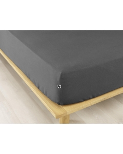 Drap housse flanelle chaude 90x 190 cm Bonnet 30 cm Candice Anthracite