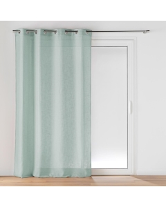 Panneau a oeillets 140 x 280 cm effet lin tisse cloris Bleu
