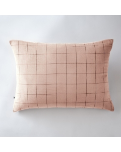 Taie d'oreiller gaze de coton tissée  50 x 70 cm Gaia Match Rose clair