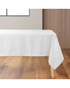 Nappe rectangle 140 x 240 cm jacquard doriane Blanc