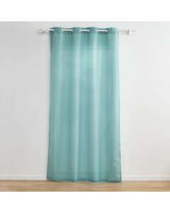 Rideau a oeillets 140 x 280 cm polyester uni+fils metallises zeline Sauge