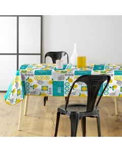 Nappe rectangle 140 x 240 cm pvc imprimé Citronnade