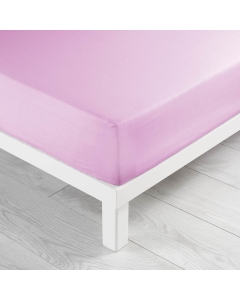 Drap housse 2 personnes 140 x 190 x 30 cm coton 57 fils Lina Rose dragée