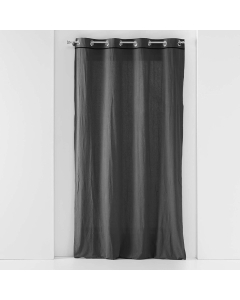 Rideau à oeillets 140 x 240 cm  Coton lavé Linette Anthracite