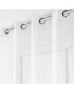Panneau a oeillets 140 x 180 cm effet lin tisse haltona Blanc