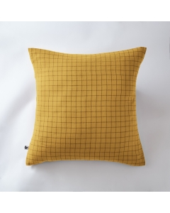 Taie d'oreiller gaze de coton tissée 60 x 60 cm gaïa mix Jaune safran