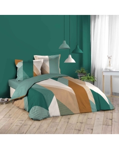 Housse de couette imprimé 260 x 240 cm 100% coton + 2 taies Malone