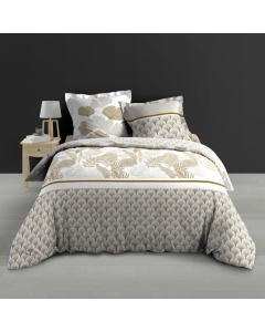 Housse de couette 240 x 220 cm percale de coton 78 fils imprimé  Melisse