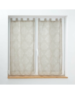 Paire droite passants 2 x 60 x 160 cm voile tisse applique levita Taupe