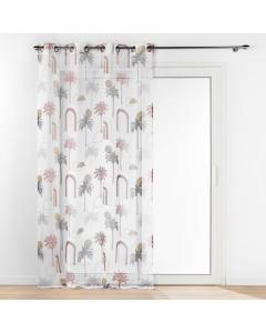 Panneau a oeillets 140 x 280 cm voile sable imprime cocotis Sans