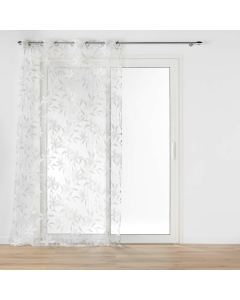 Voilage a oeillets 140 x 240 cm voile dévoré métallisé Dolia