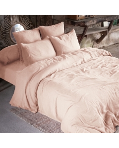 Housse de couette double gaze de coton 240 x 220 cm guimauve (pink) Rose