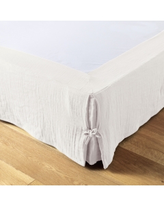 Cache-sommier gaze de coton 180 x 200 cm Gaia Blanc