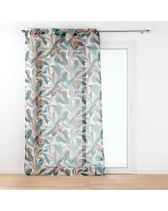 Voilage grande taille a oeillets 140 x 280 cm voile sable imprime lavinia Sans