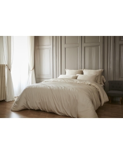 Housse de couette 260 x 240 cm bambou de satin 120 fils Salomé Naturel