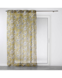Panneau a oeillets 140 x 280 cm voile sable imprime milady Jaune