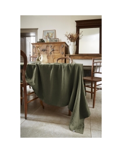 Nappe rectangle 170 x 250 cm lin EN  lavé Soline thym Kaki