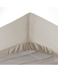 Drap housse 90 x 190 cm bonnet 30 cm Microfibre Oscar Naturel