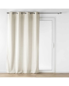 Voilage a oeillets 140 x 280 cm effet lainage Loulaine Beige