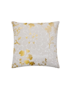 Coussin déhoussable 45 x 45 cm – Polycoton imprimé métallisé Anassia