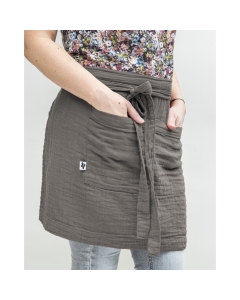 Tablier gaze de coton 45 x 80 cm gaia Anthracite