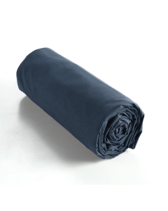 Drap housse King size 200 x 200 cm bonnet 30 cm Ambre Bleu foncé