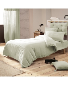 Housse de couette gaze de coton Bio 140x200 cm 1 personne Vert d'eau
