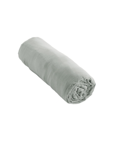 drap housse 90 x 190 cm gaze de coton unie gaïa eucalyptus
