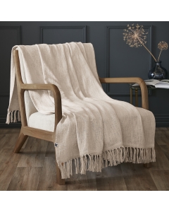 Plaid 130x160 cm en coton texturé Sixtine – Pampa